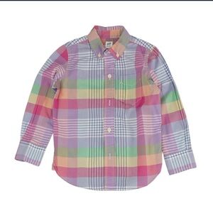 Baby GAP Multi Plaid Long Sleeve Button Down Size 3T